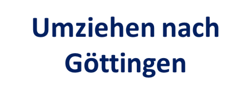 Umziehen nach Göttingen