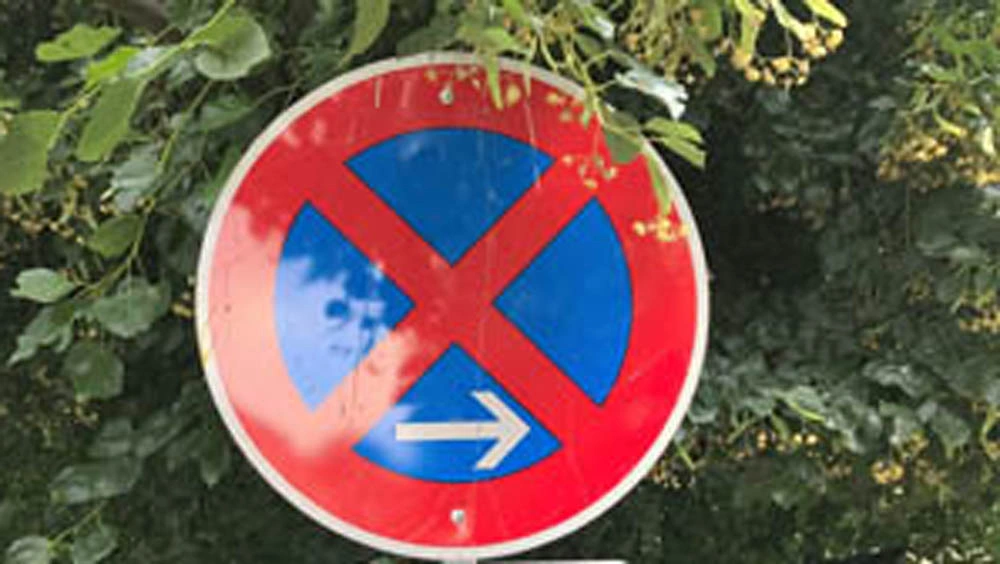 Halteverbotszone beim Umzug